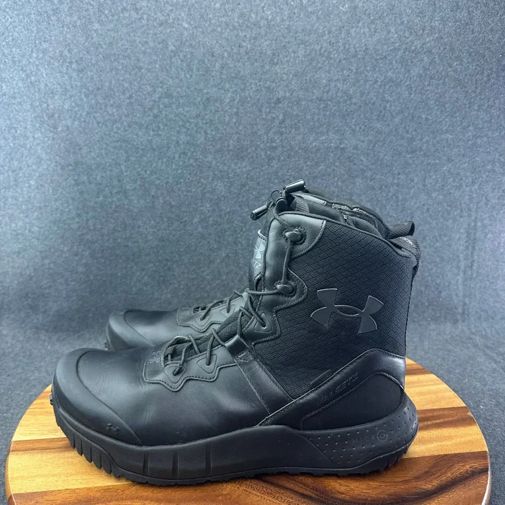 Under Armour Men 11.5 Black Boot MicroG VALSETZ Waterproof Zip 3026738-001